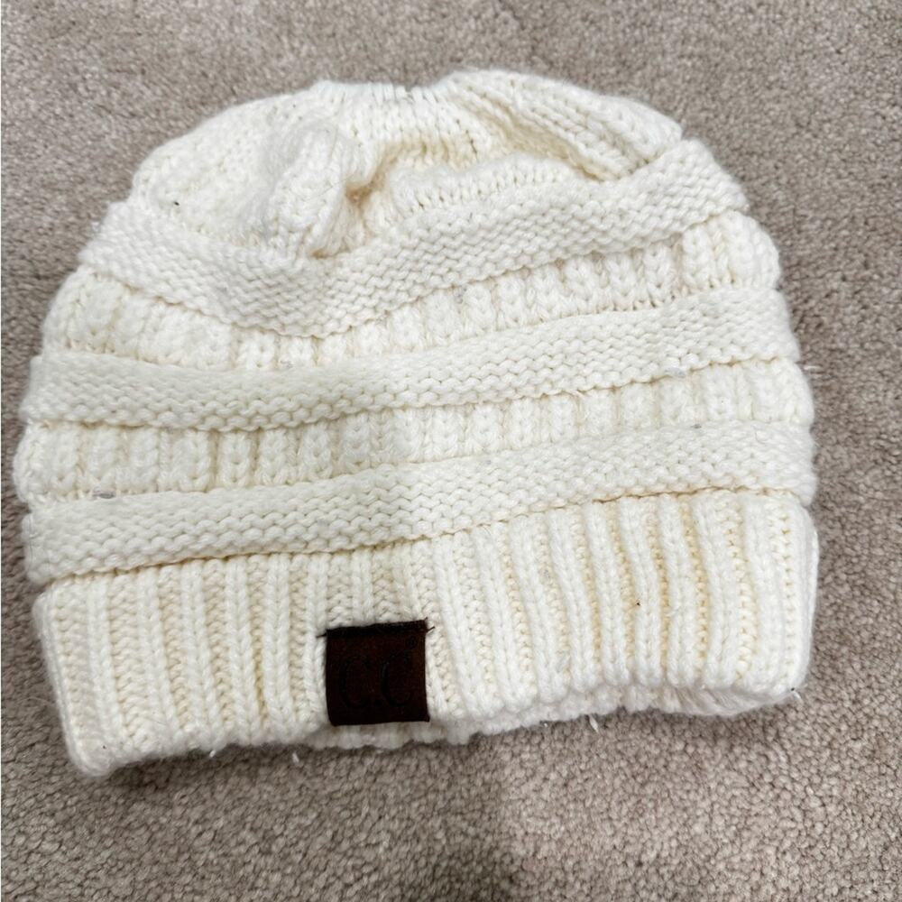 C.C Exclusives Cozy Cream Knit Beanie